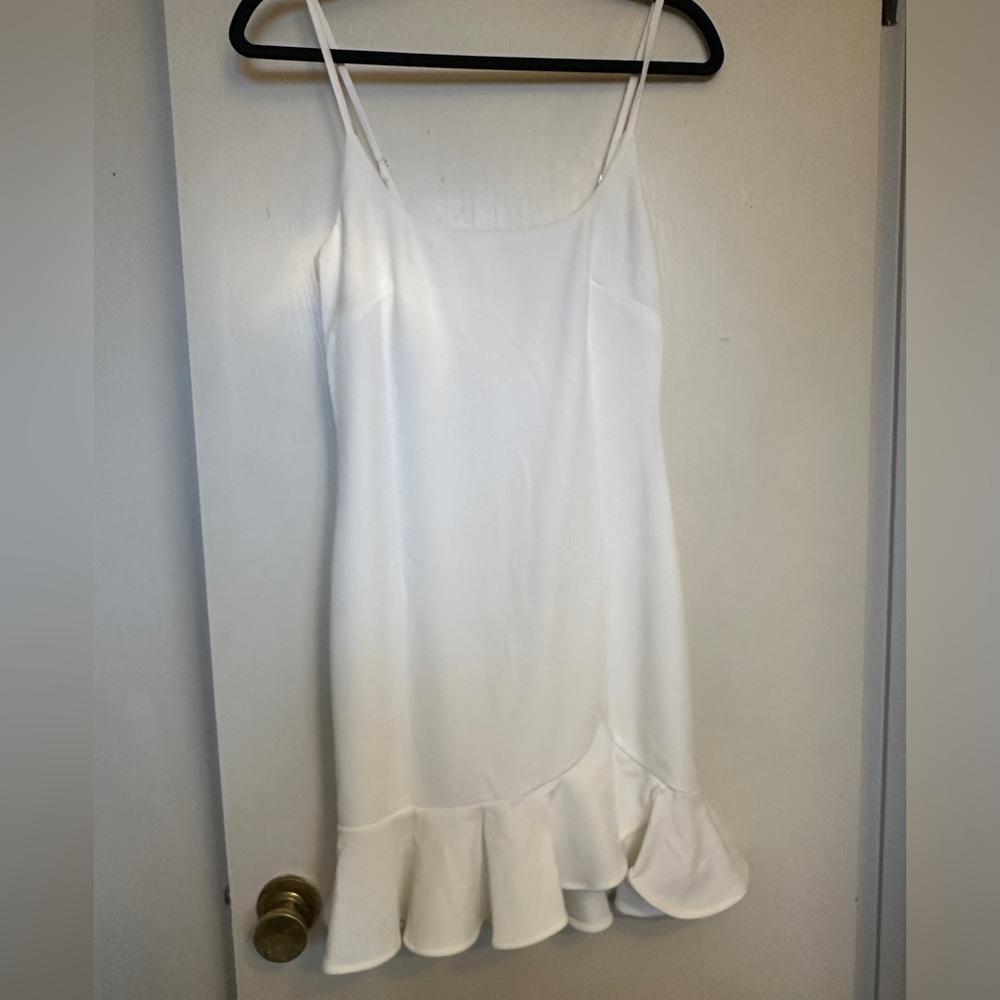 White Hello Molly flounce skirt dress
